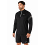 Casaca Running Icon Ls 1/2 Zip Hombre Performance Black