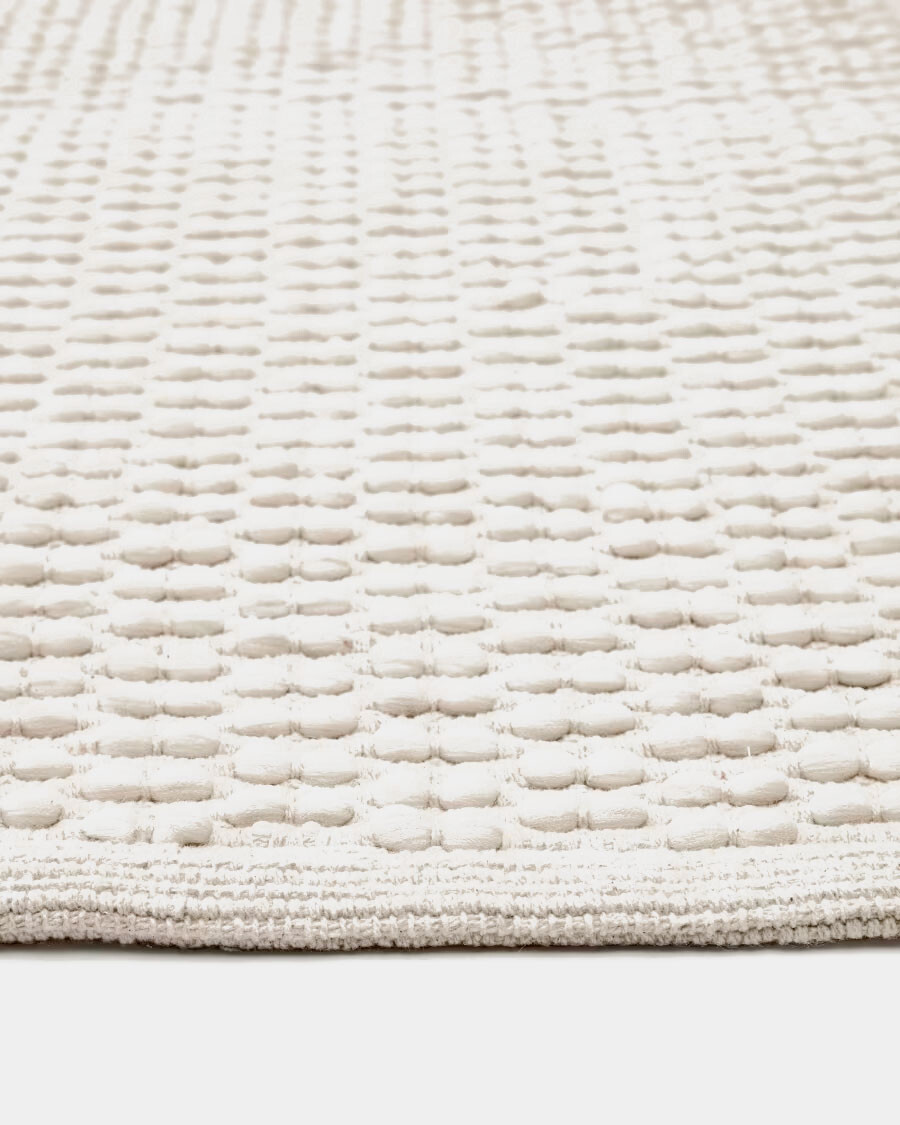Alfombra Mascarell de algodón y poliéster blanco 200 x 300 cm Alfombra Mascarell de algodón y poliéster blanco 200 x 300 cm