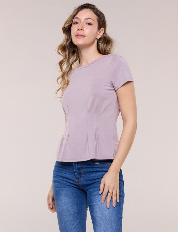 Remera Alforzas LAVANDA