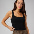 Bividi Modal Rib Cropped Bividi Mujer Black
