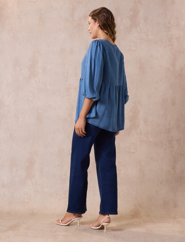 Blusa Tencel Det Crochet JEAN