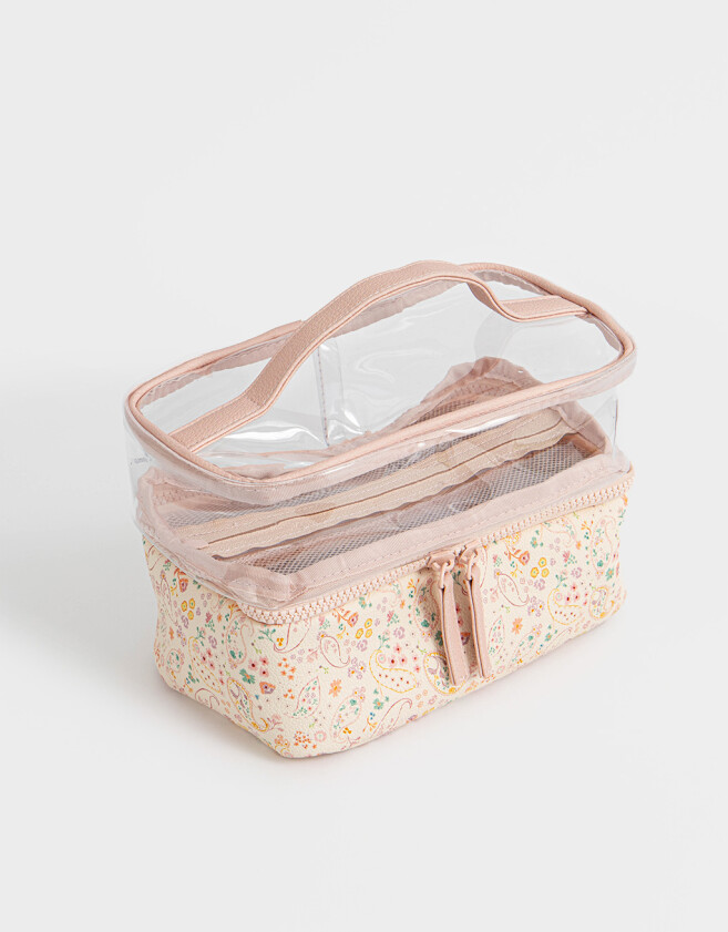 Porta Cosméticos Flores Necessaires - Estampado Flores