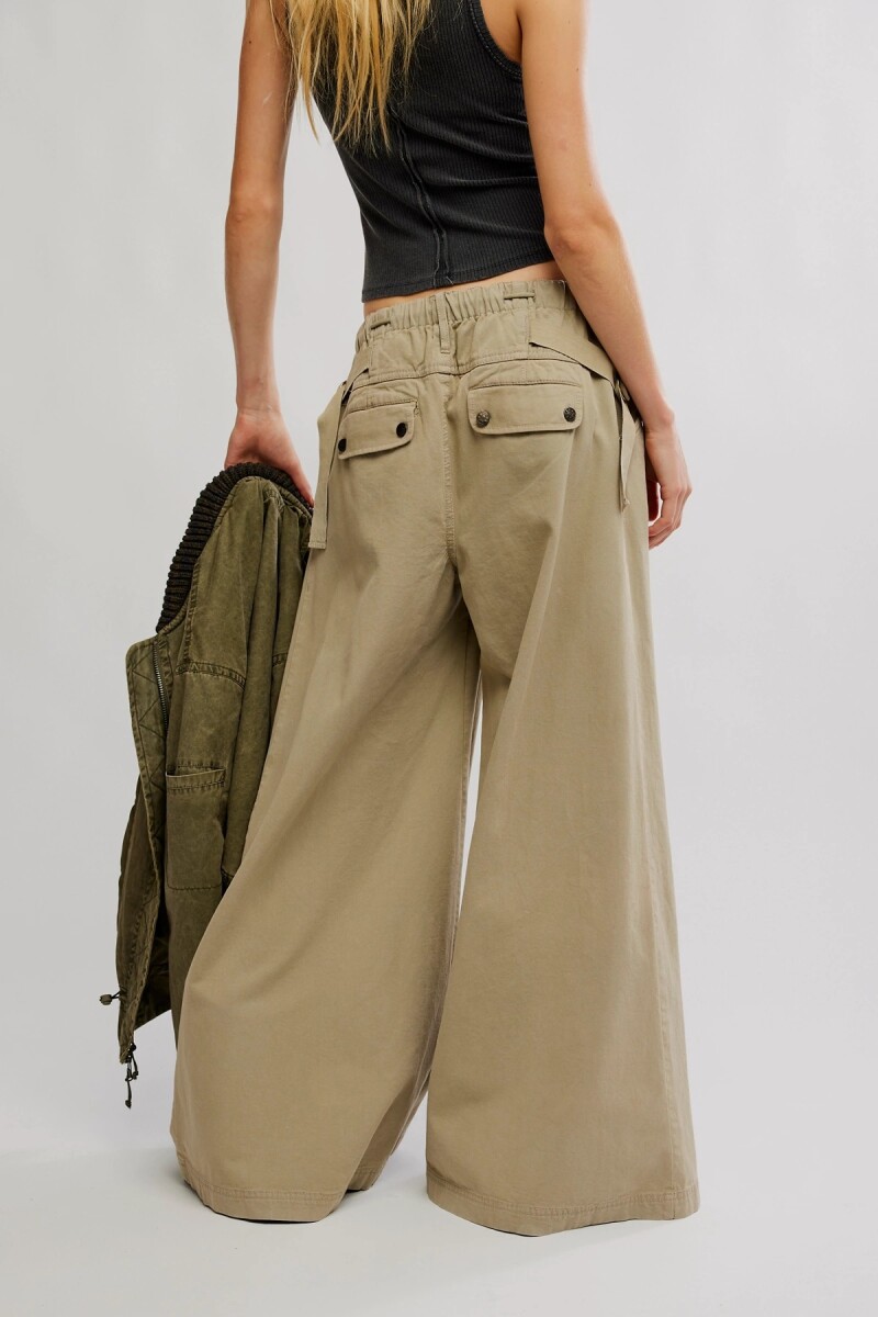 PANTALON WIDE JULIEN CHINO Natural