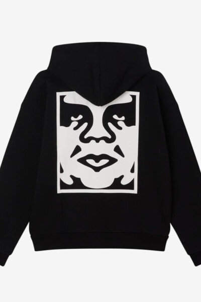 BOLD ICON EXTRA HEAVY HOOD Negro