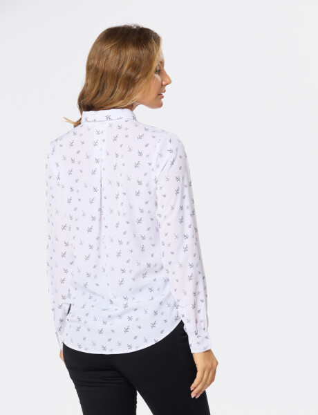 CAMISA ESTAMPADA Hojas negras