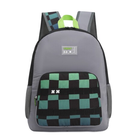 Mochila Trendy Game Escolar con Porta botella Gris