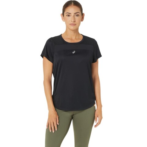 Training Mesh Short Sleeve Top - Mujer Performance Black