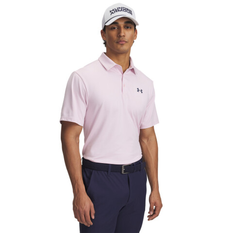 UA Playoff 3.0 Stripe Polo-PNK PNK-647