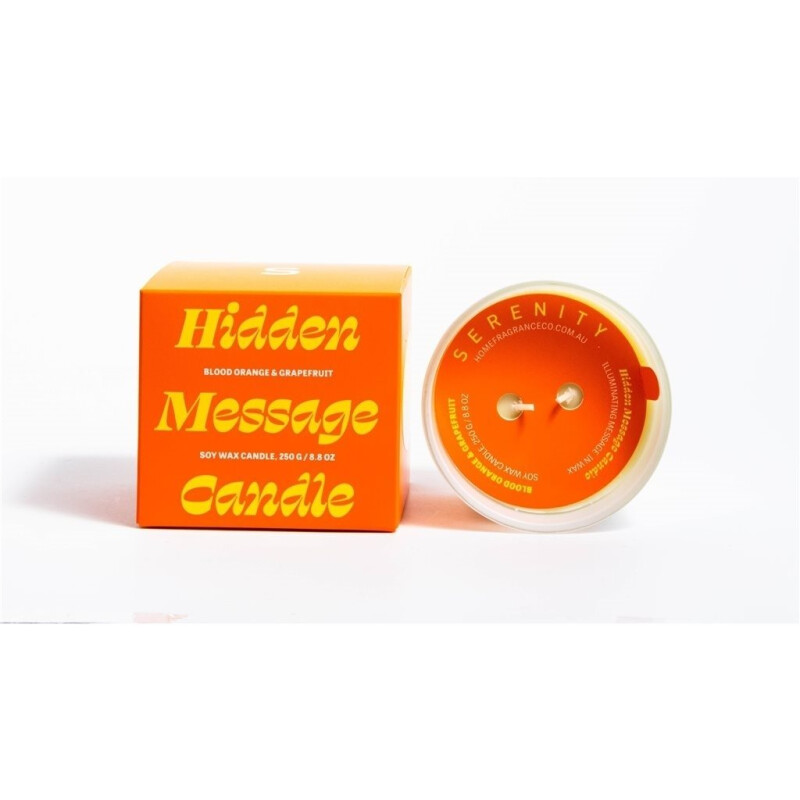 Vela Aromatica 250g Mensaje Oculto Orange & Grapefruit