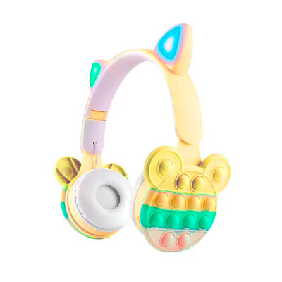 Auriculares bluetooth Pop It diseño con orejas Auriculares bluetooth Pop It diseño con orejas