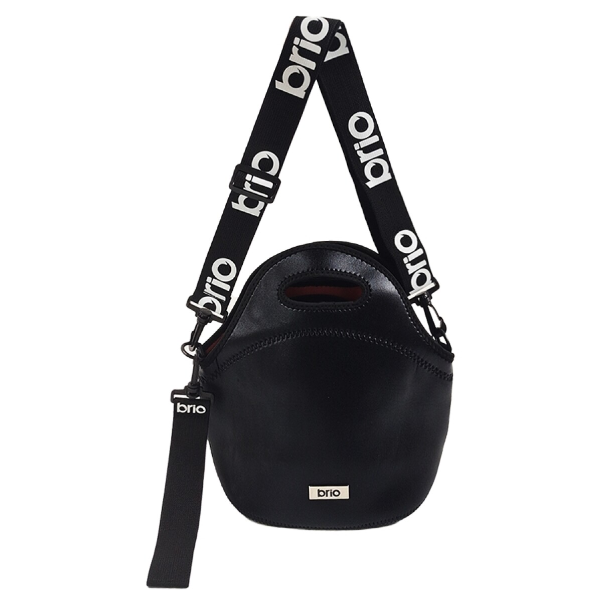 Lunchera Neopreno brio big bro Metalizada Con Correa Ajustable - Negro 