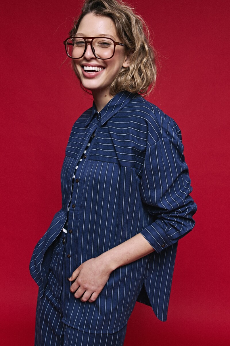 CAMISA LINAR Azul