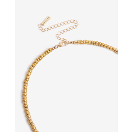 Collar Largo Beads Dorado