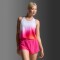 Bividi Running Light Speed React Crop Singlet Mujer Fuchsia Grad/white Reflective