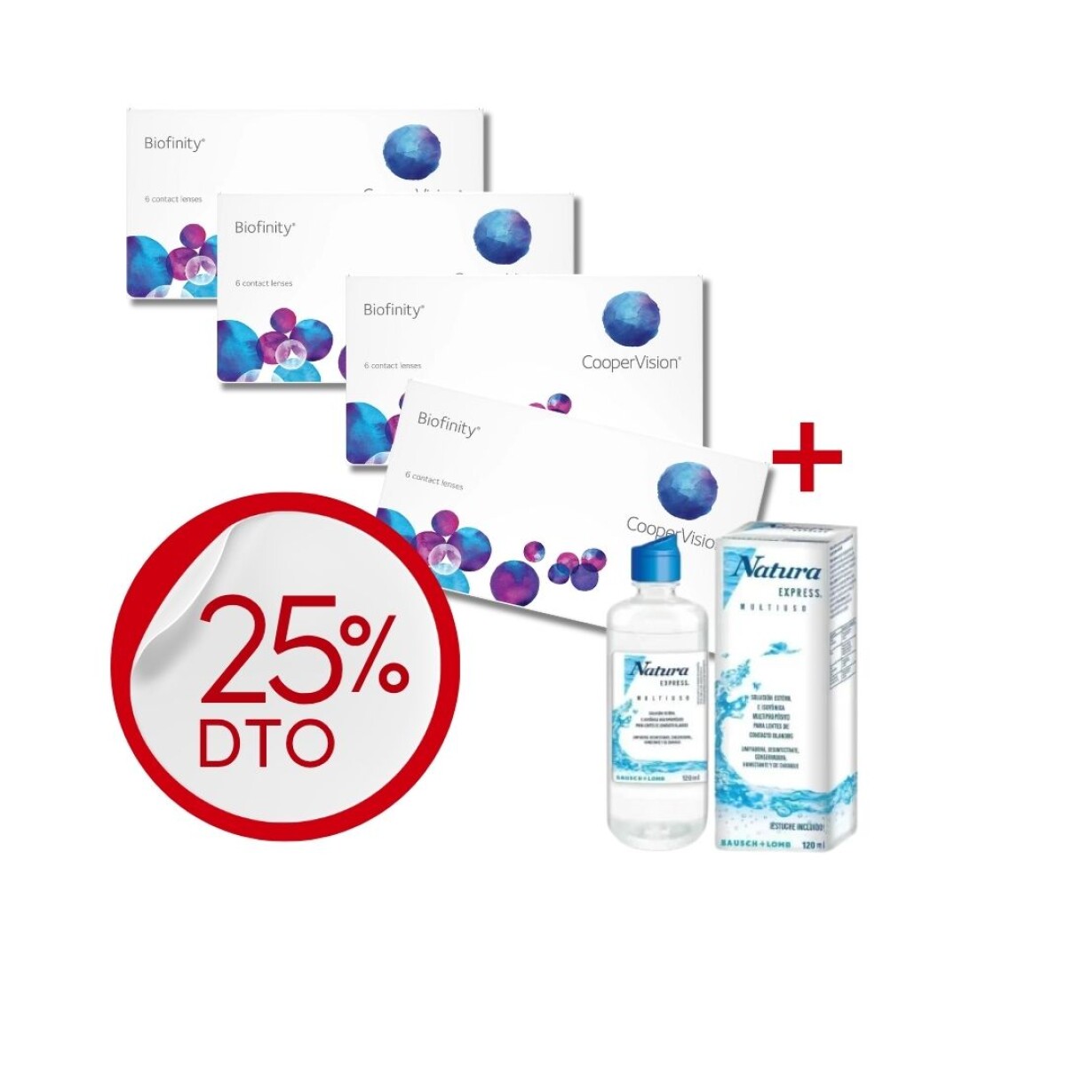 Biofinity esférico - PROMO 4 cajas + Renú Natura 