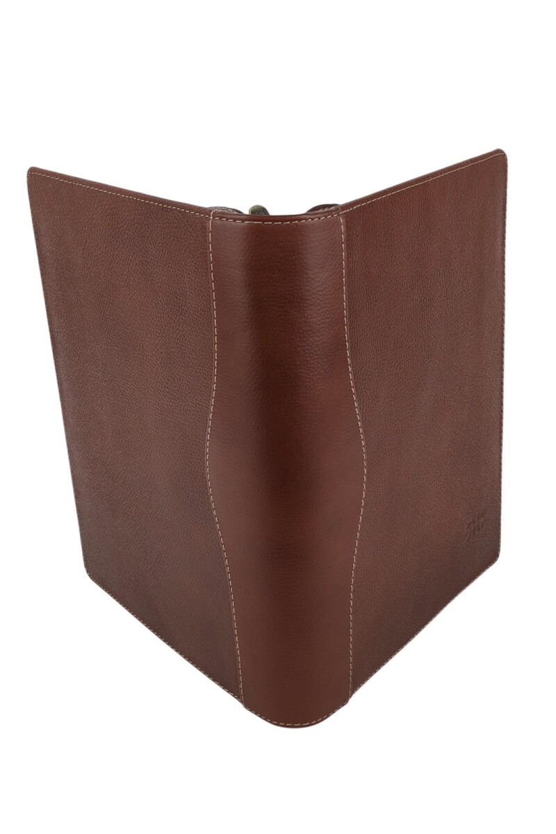 Dosier Mediano Profesional en cuero genuino Marrón