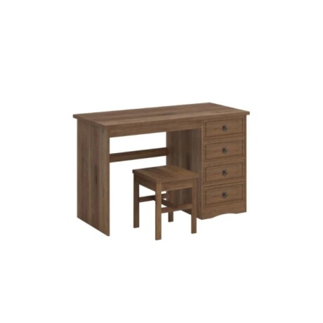 Escritorio Madera Nogal Rustico 4 Cajones Y Banco Escritorio Madera Nogal Rustico 4 Cajones Y Banco