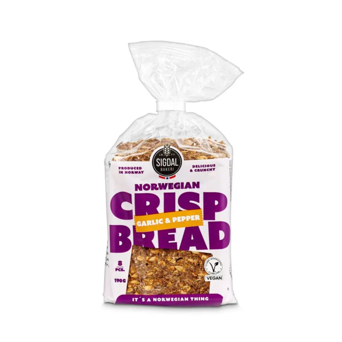 Galletas Sigdal Crispbread Ajo & Pimienta 190g 
