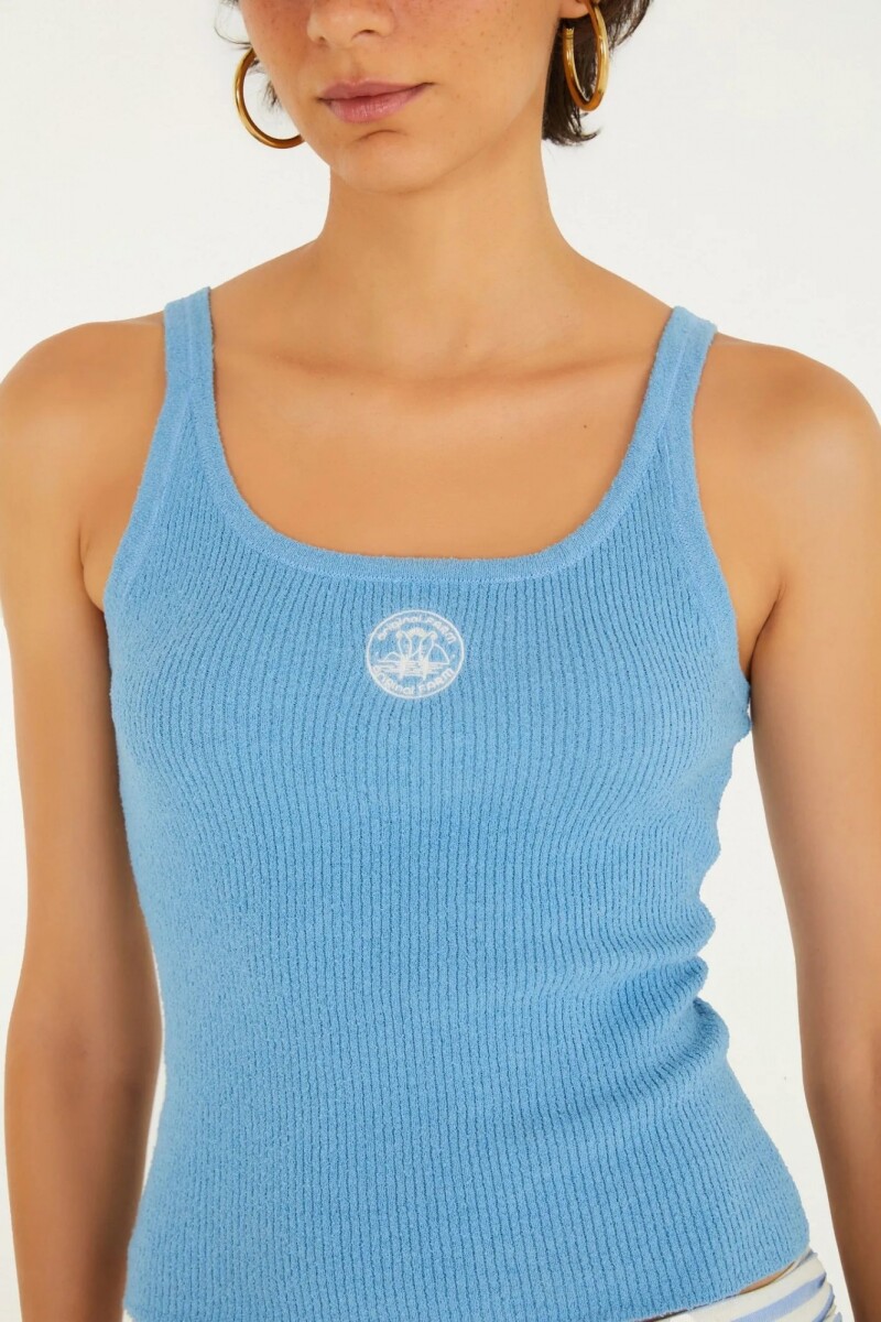 TOP TEJIDO Azul