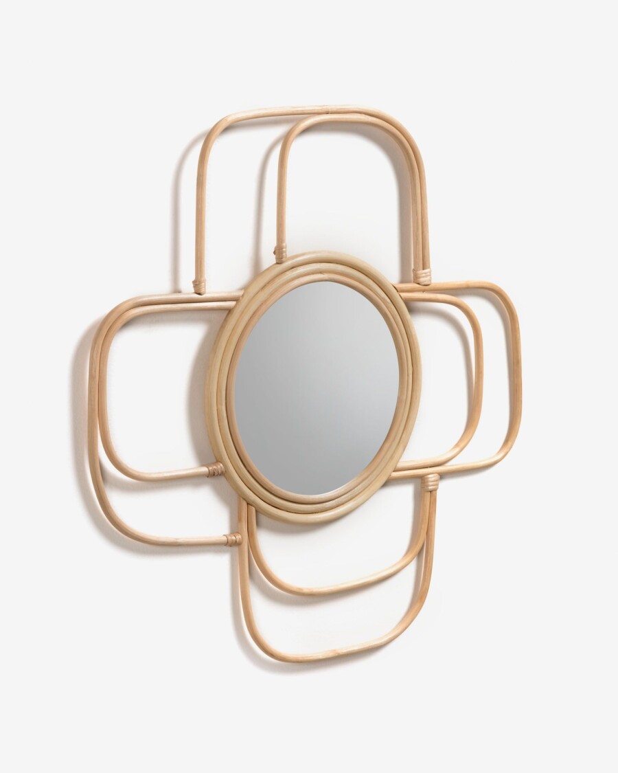 Espejo Maeve de ratán 62 x 62 cm Espejo Maeve de ratán 62 x 62 cm