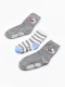 MEDIA DE NIÑO PACK X 3 GRIS MELANGE M