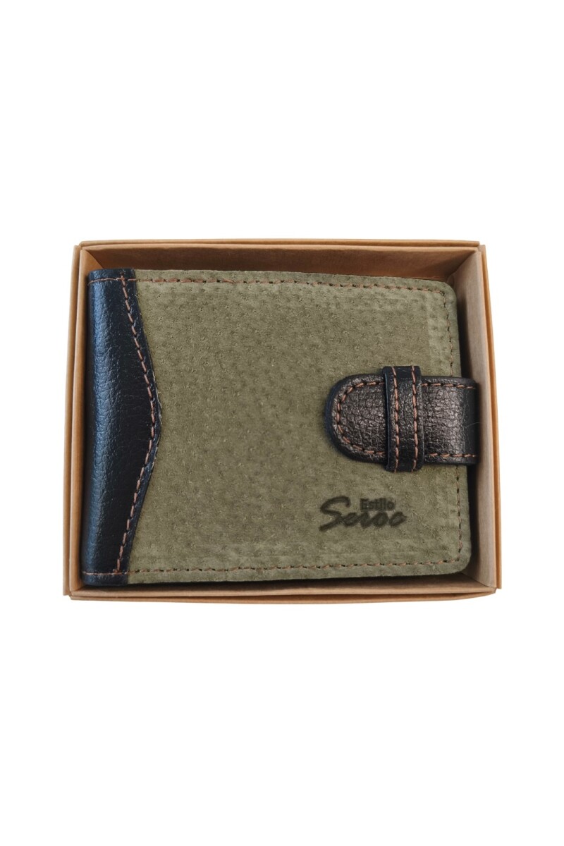 Billetera de cuero verde
