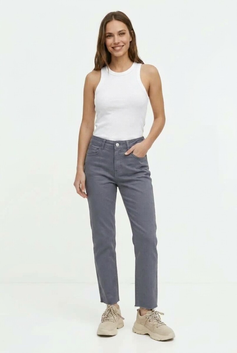Pantalon recto - Azul piedra 