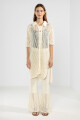 LONG KNIT SHIRT Cream