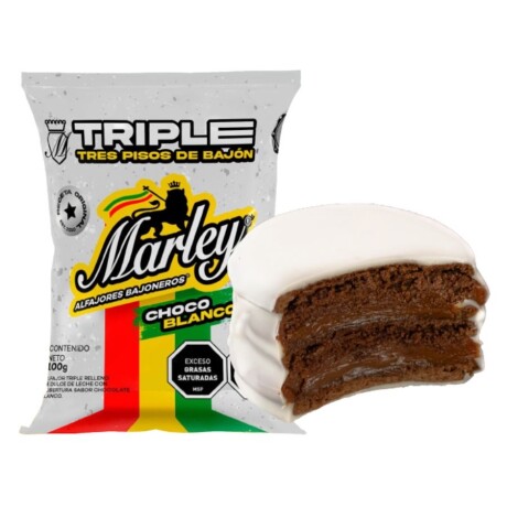 Caja X10 Alfajores Marley Triple Blanco 001