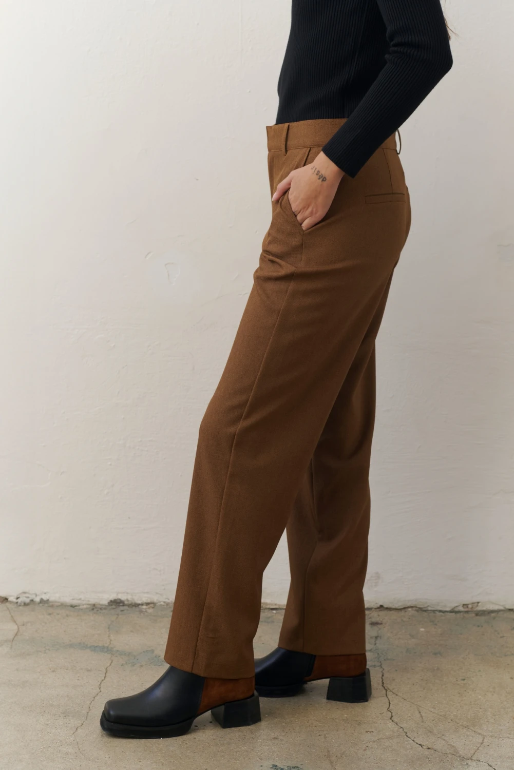 PANTALON SASTRERO camel 3