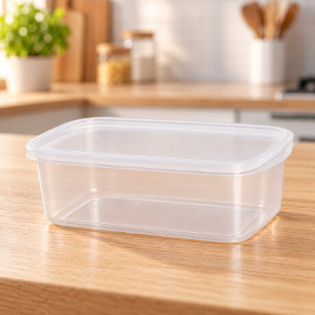 Pote hermético rectangular 1,2 lts TRANSPARENTE