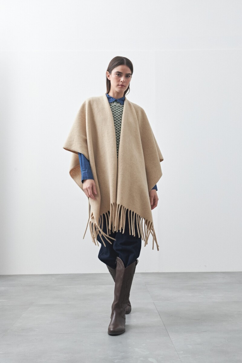 PONCHO FAVA Beige