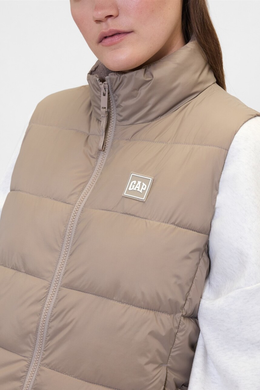 Chaleco Puffer Mujer Medium Cool Brown