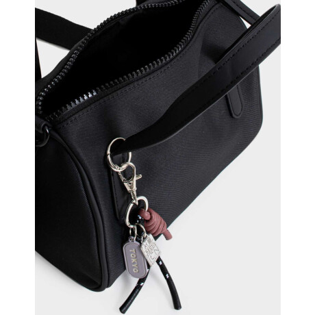 Cartera Bowling Con Charm Negro