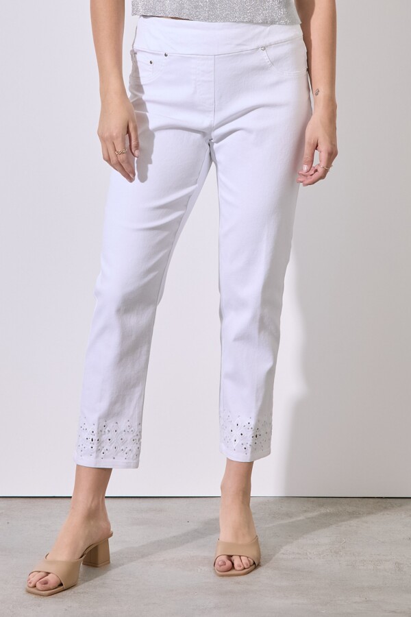 Jegging Ruedo Calado BLANCO