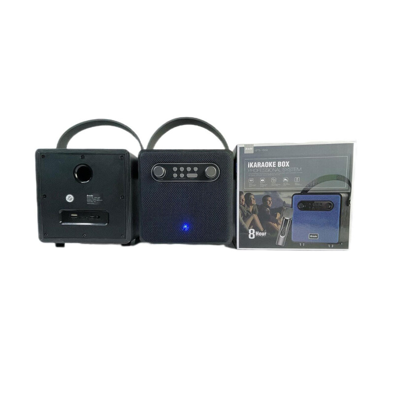 Parlante portátil bluetooth BTS-1866 3" karaoke con microfono negro Parlante portátil bluetooth BTS-1866 3" karaoke con microfono negro