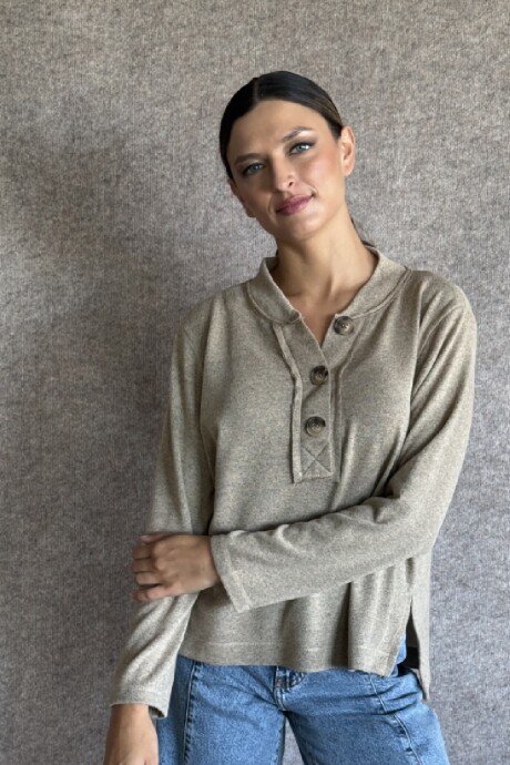 Remera Bremen Lanilla Beige melange