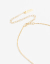 Bijouterie Set Cubic zirconia Set De Aros Pasantes Y Collar Cubic - Dorado