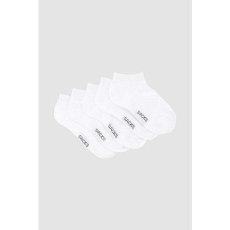 Pack x5 medias ciclistas infantiles Blanco