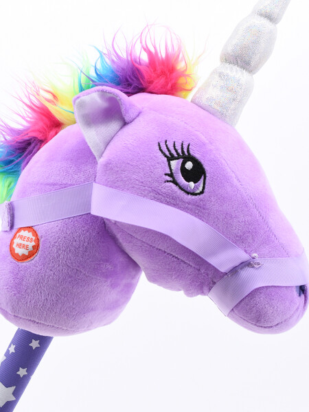 UNICORNIO DE MADERA LILA
