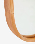 Espejo Magda de madera maciza de teca con acabado natural Ø 45 x 95 cm Ø 45 x 95 cm