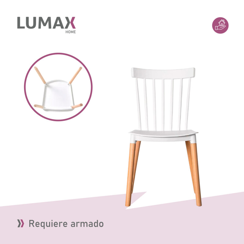 Silla Lizzy Lumax de comedor resistente Blanco