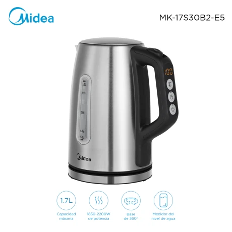 Jarra eléctrica Midea 1.7L Inox MK-17S30B2-E5 001