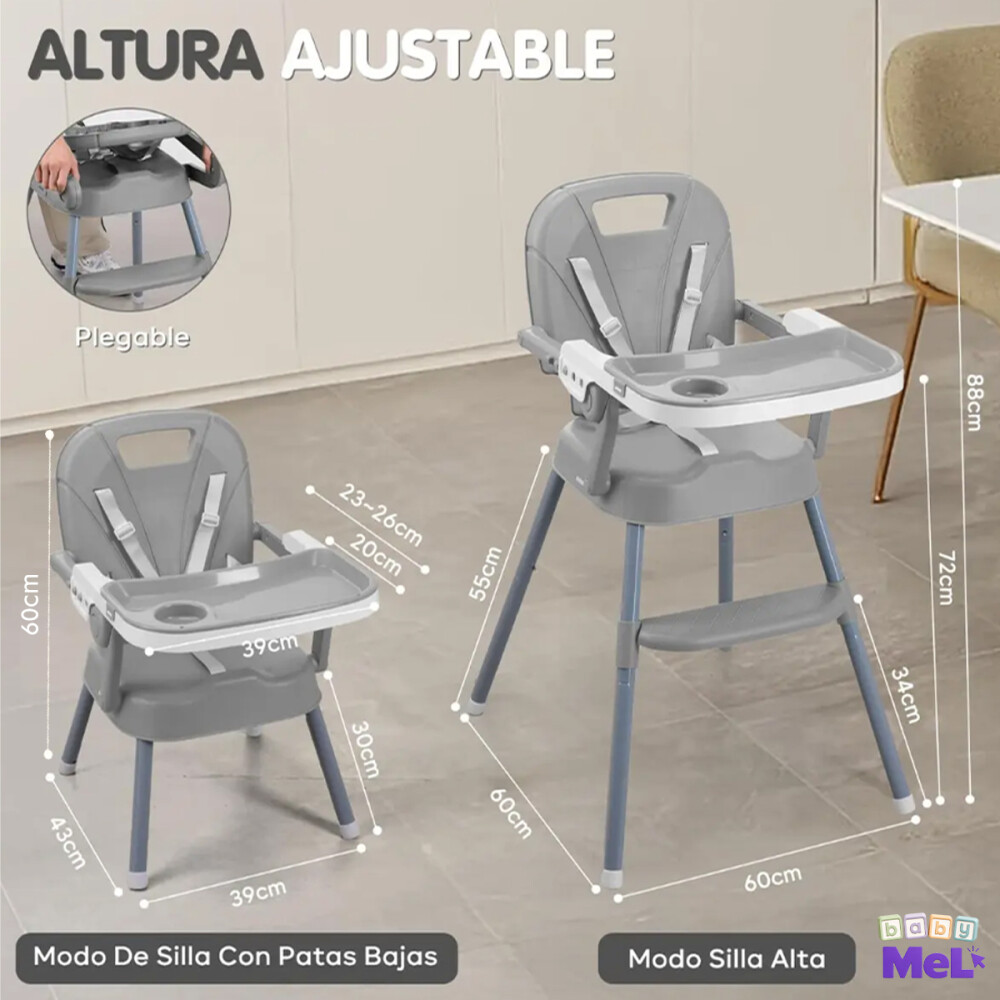 Silla De Bebe 3 En 1 Multiuso Sillita Rosa