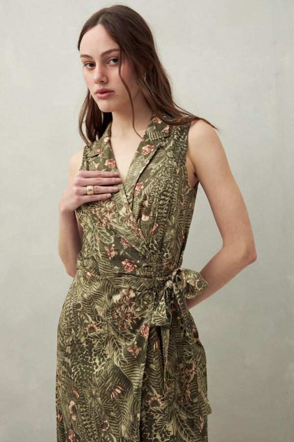 VESTIDO OFERPLAY Verde Oliva