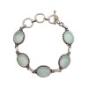 Pulsera Oval-Plata 925-Piedra Calcedonia-PU3417 conpiedra