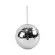 Vaso con sorbito Disco Bola PLATEADO