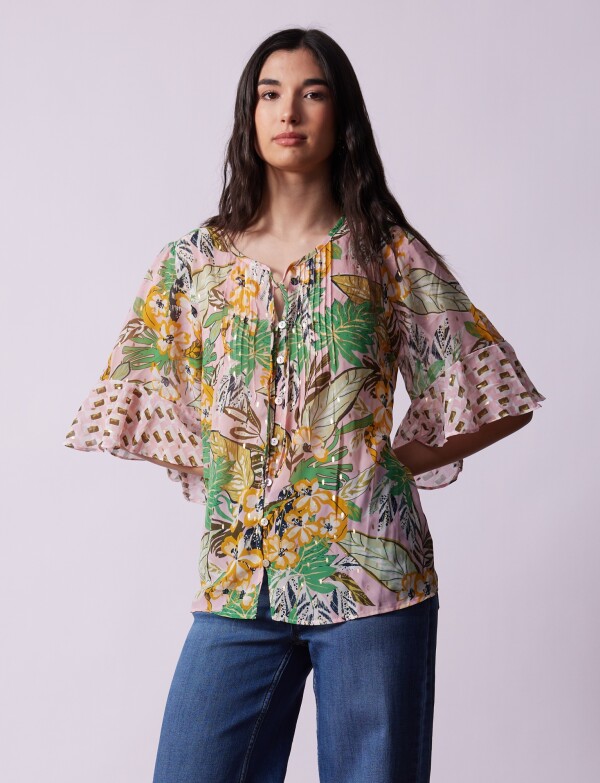 Blusa Cordel Printed MULTI/ROSA