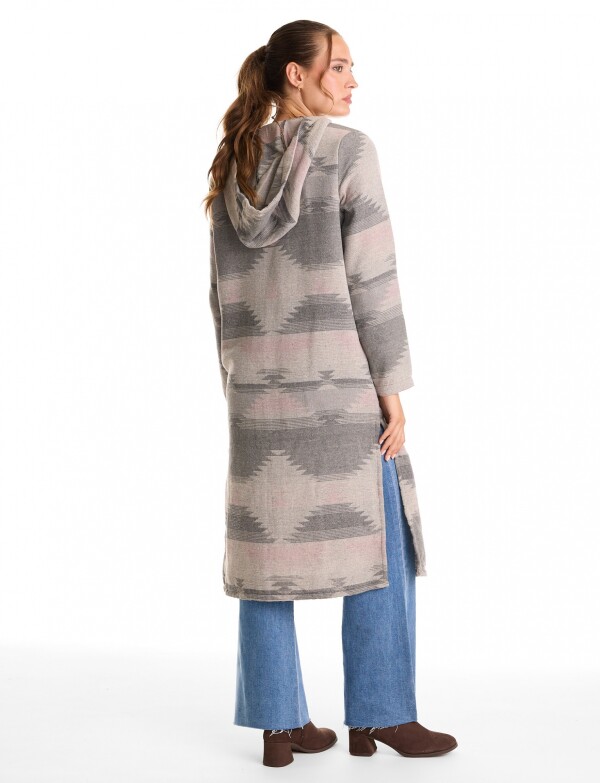 Cardigan Con Capucha GRIS/MULTI