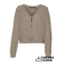 VMMILI LS V-NCK ROLLEDGE CARDIGAN GA BO Silver Mink